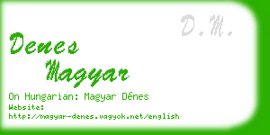 denes magyar business card